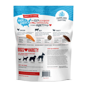 Dogs Love Variety - Jerky Treats Chicken/Beef/Turkey