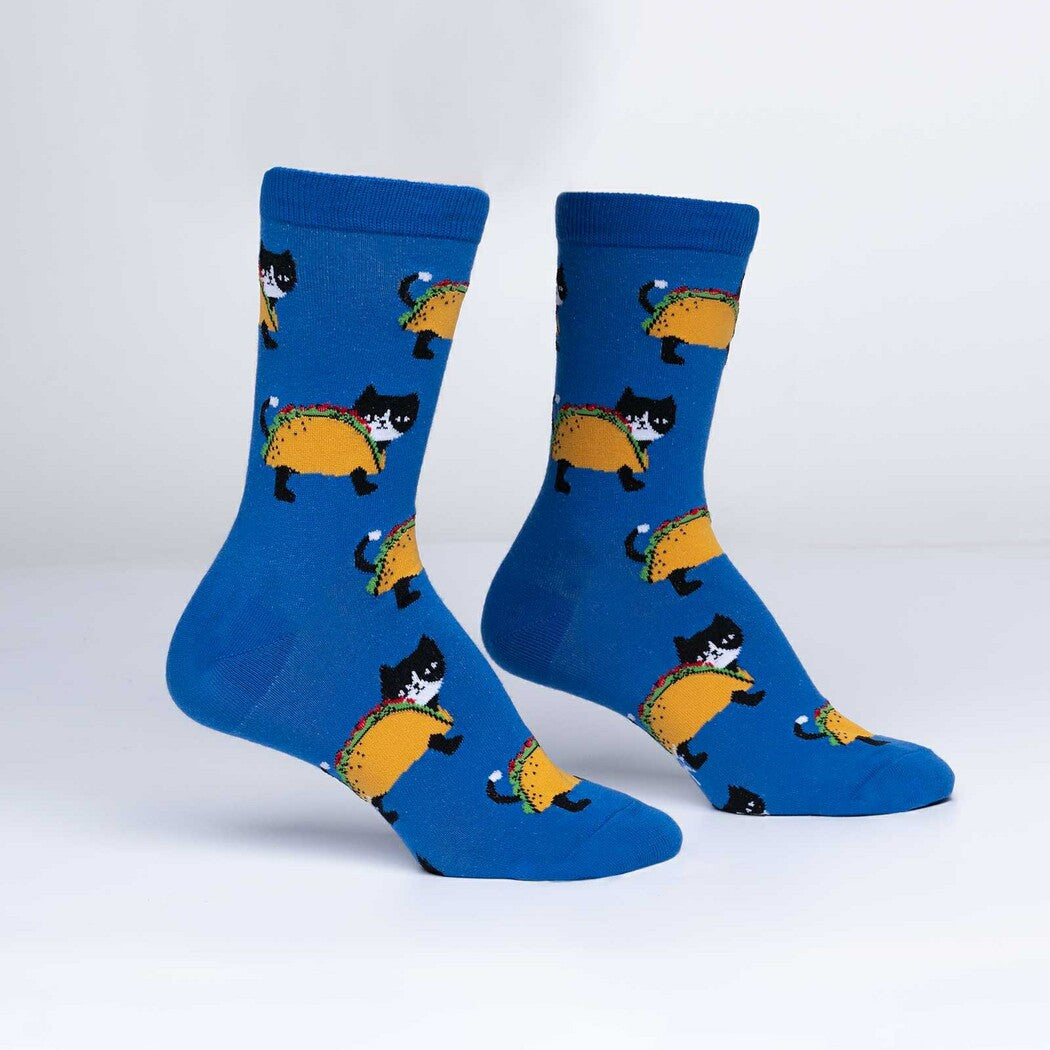 Sock It To Me - Let's Taco 'bout Cats Crew Socks