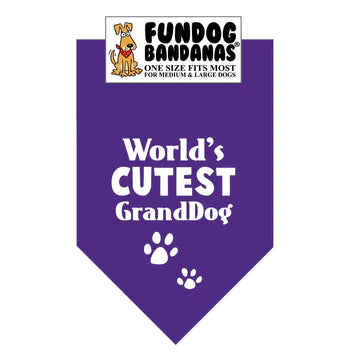 Dog Bandana World's Cutest Granddog