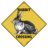 Rabbit Crossing Sign by Crosswalks