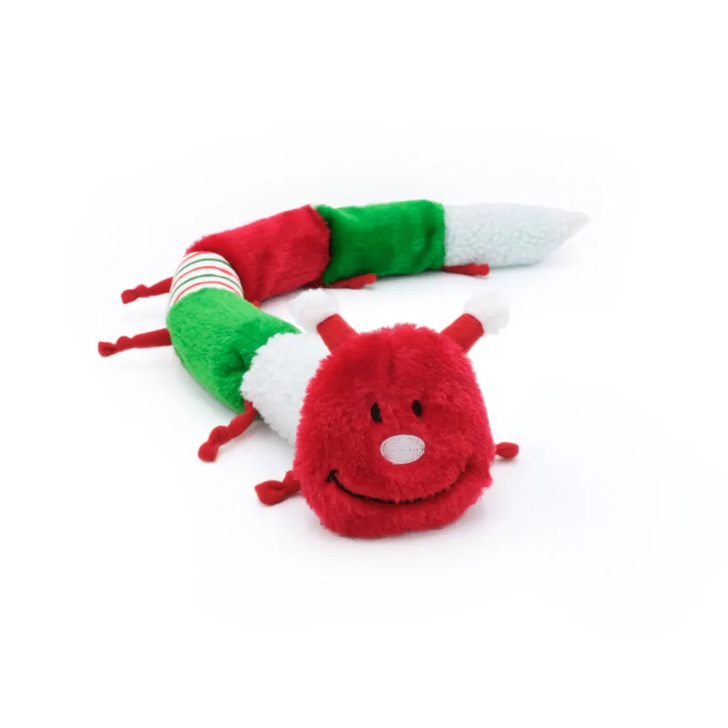 ZippyPaws - Christmas Caterpillar Dog Toy Deluxe