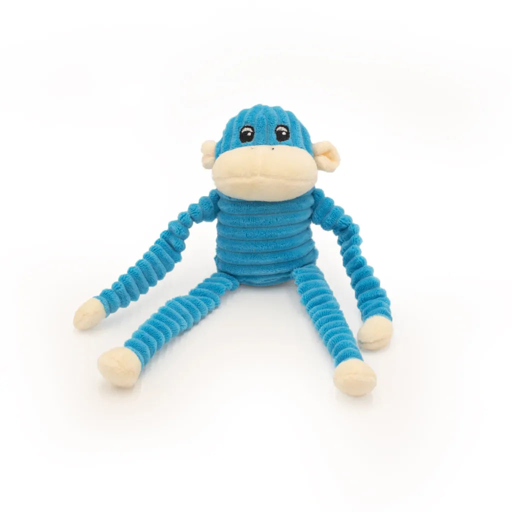 ZippyPaws - Spencer the Crinkle Monkey (Rainbow & Teal, 2 Pack)