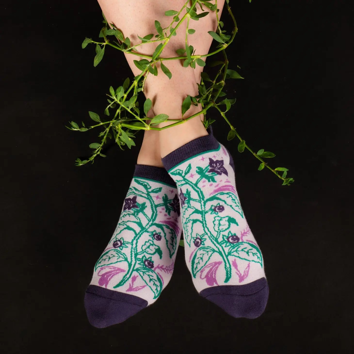 FootClothes LLC - Ankle Belladonna Deadly Nightshade