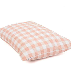 Dog Bed Blush Gingham Check