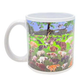 Island Dog Pooping Puppies Mug