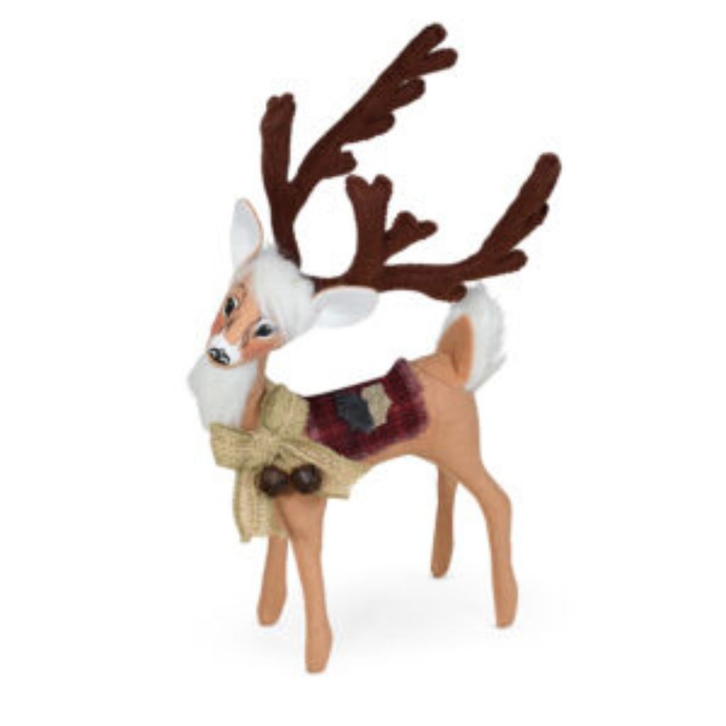 Annalee Plaid & Pine Reindeer, 8"