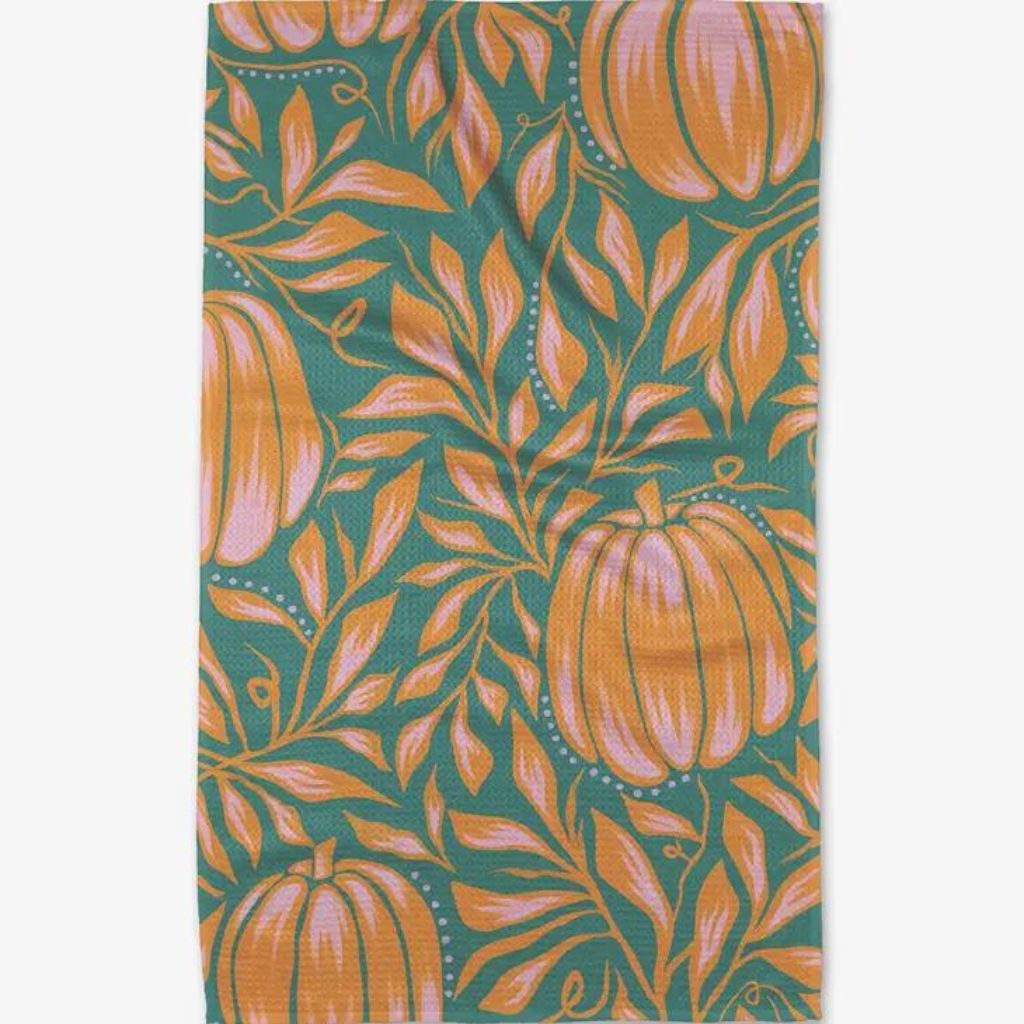 Geometry - Tea Towel Happy Pumpkins