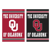 Evergreen Flag University of Oklahoma Suede Embossed