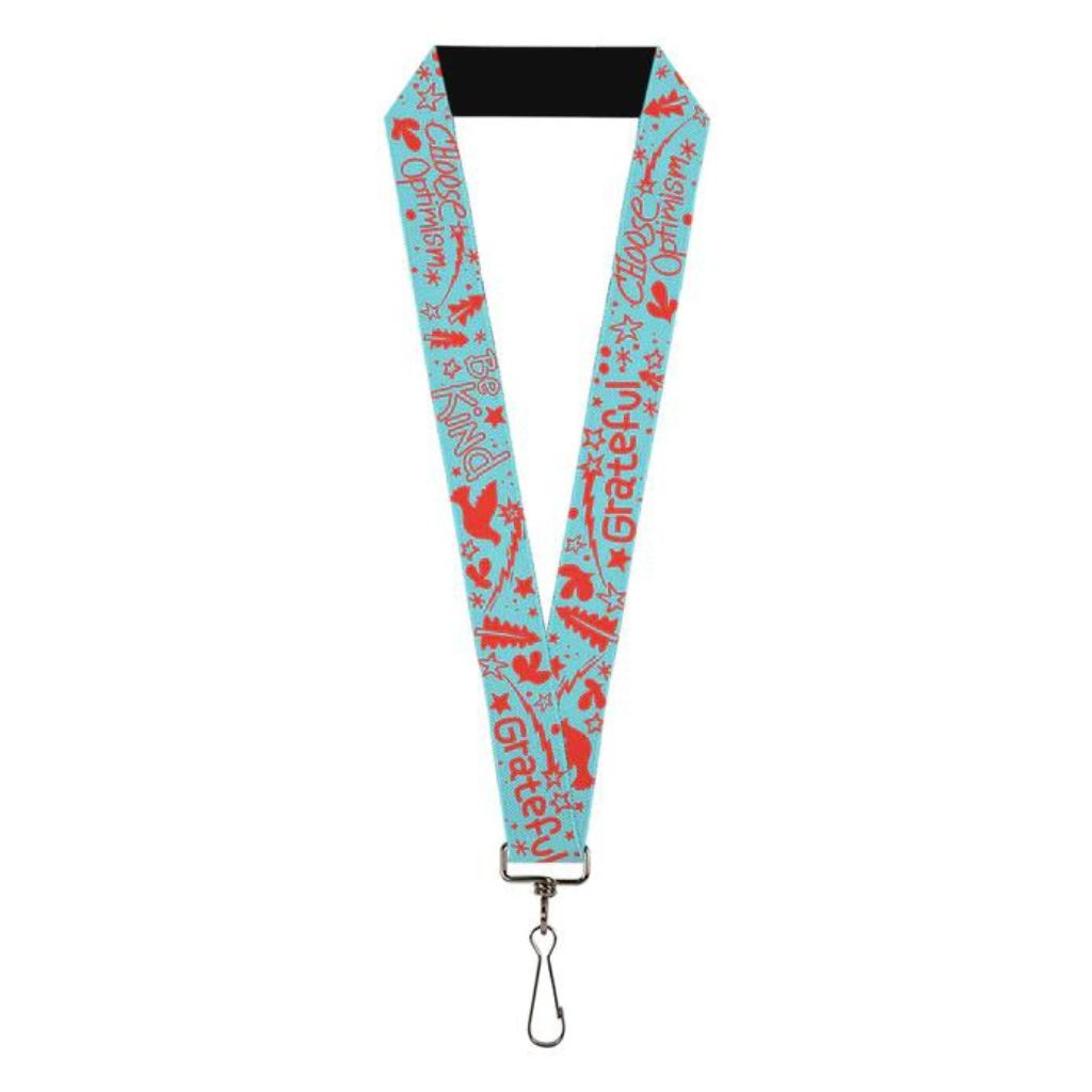 Buckle Down - Grateful Optimistic Be Kind Lanyard