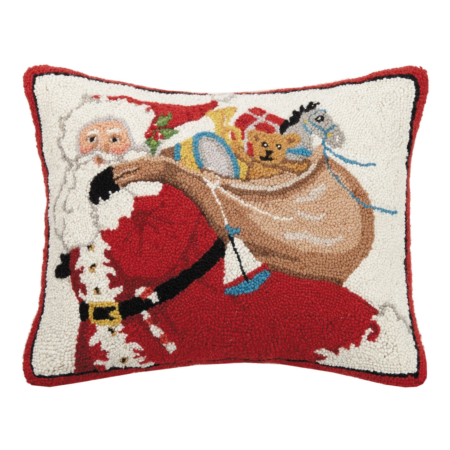 Pillow Hook Santa with Bag of Presents