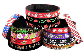 Nylon Velcro Cat Collar - Zebra Stripes