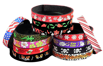 Nylon Velcro Cat Collar - Tropical Flowers