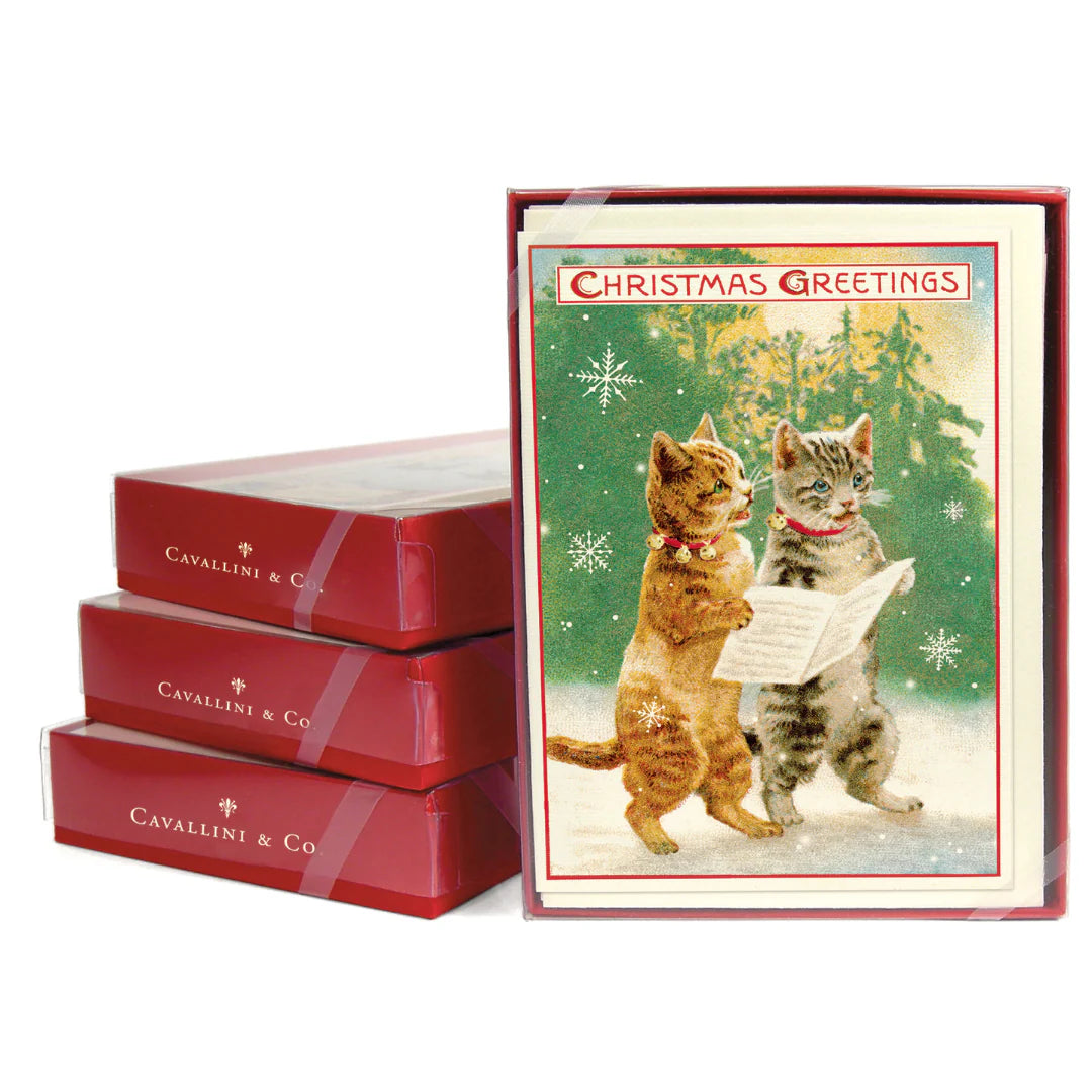 Cavallini & Co. - Boxed Note Cards Christmas Cats