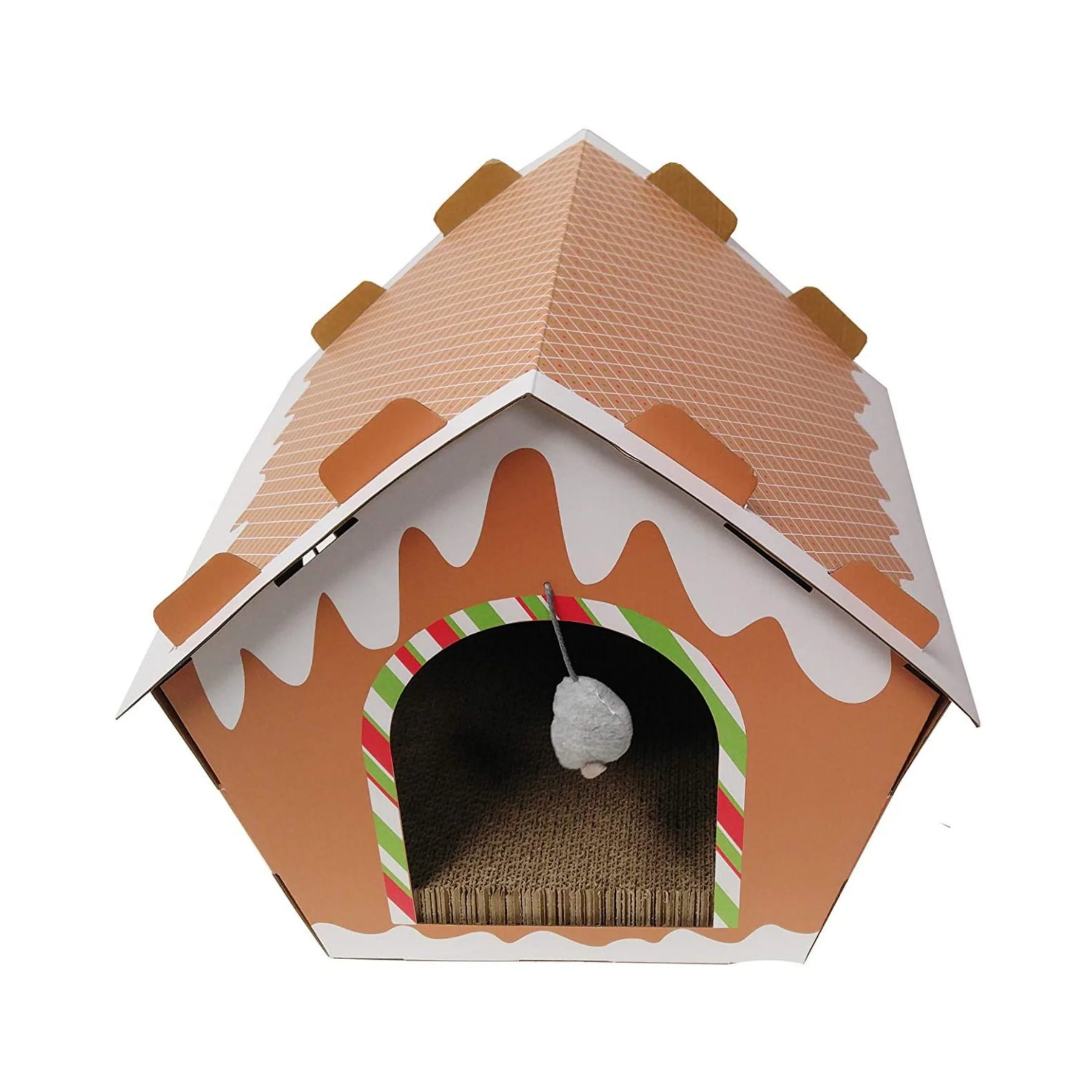 Midlee - Gingerbread Christmas Cat Scratcher House