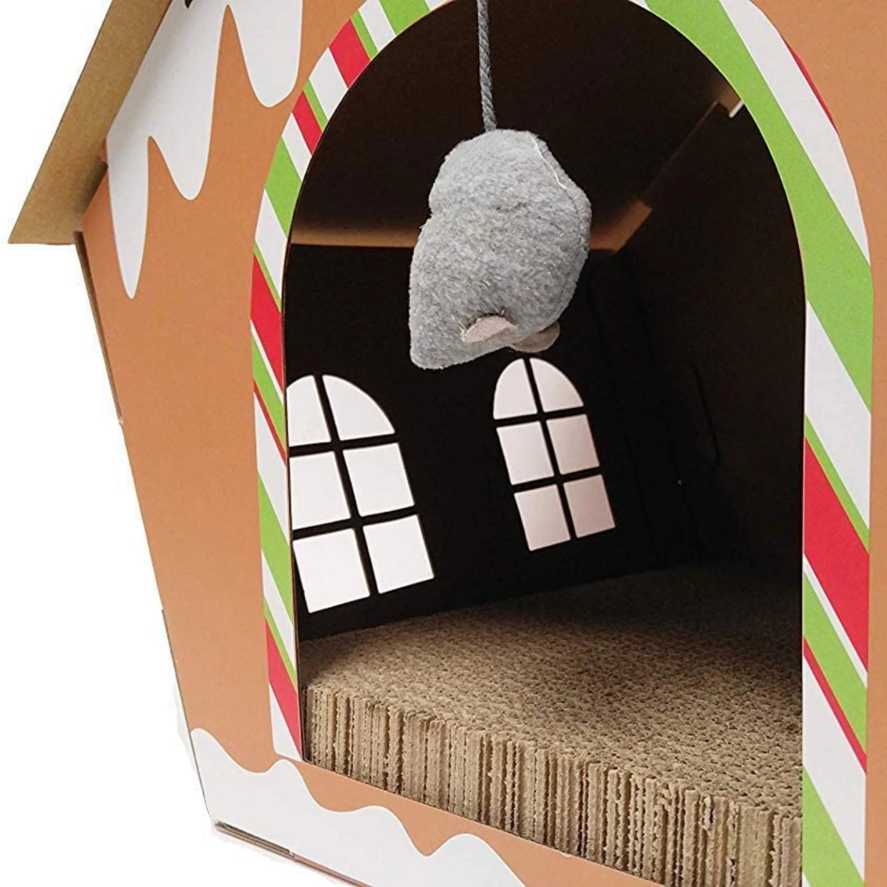 Midlee - Gingerbread Christmas Cat Scratcher House