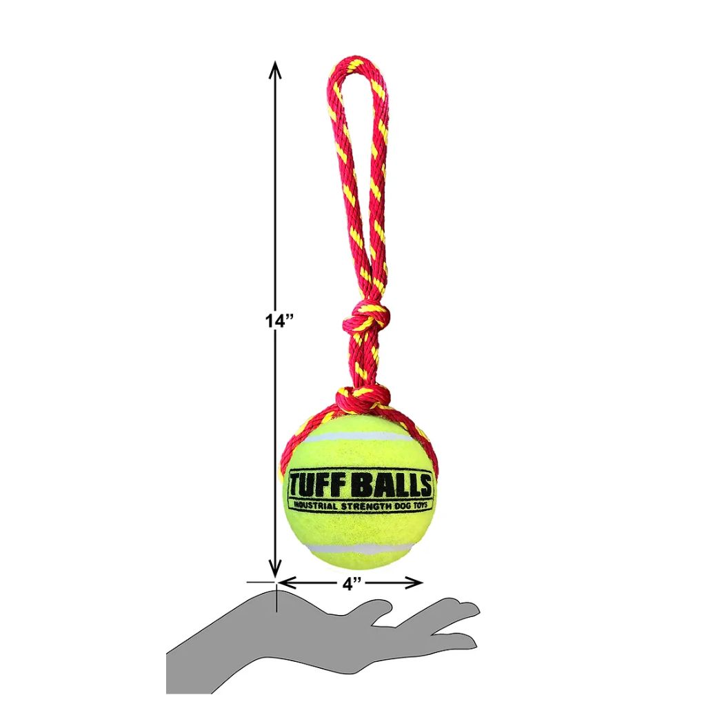 Petsport - Giant Fling Thing - Round Rope With 4" Tuff Ball &Loop Handle