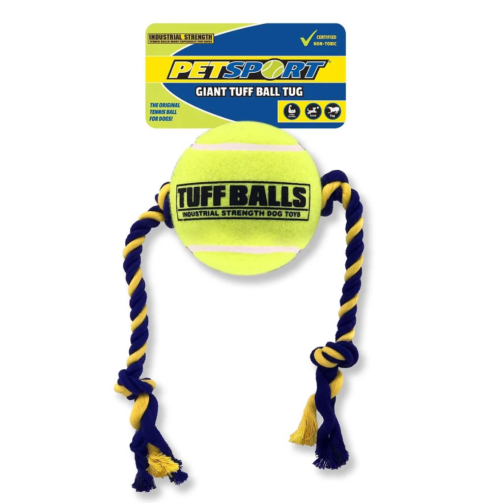 Petsport - Giant Tuff Ball Tug - Knotted 20" Rope With 4" Tuff Ball