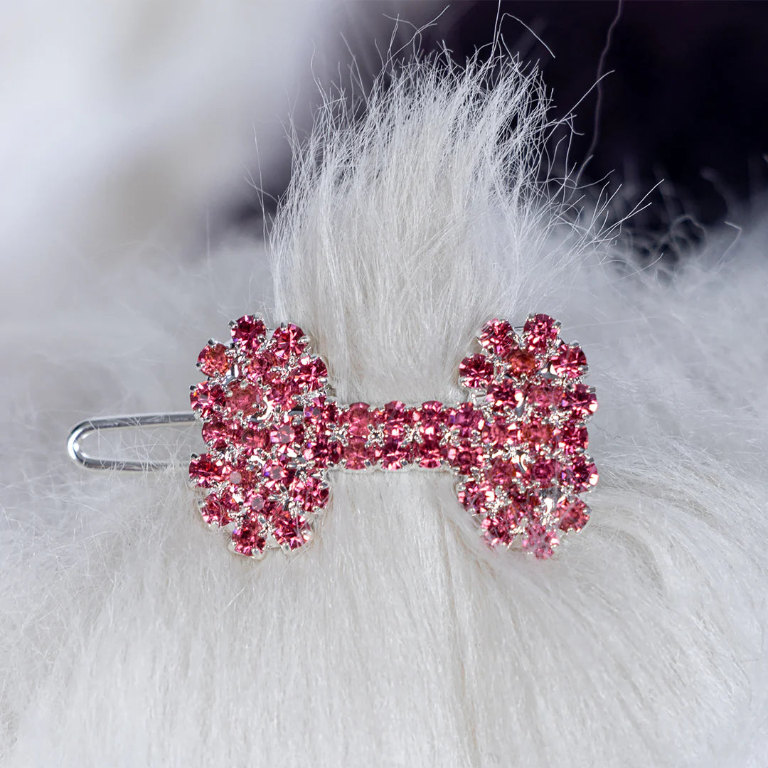 Hello Doggie - Dog Bone Crystal Barrette