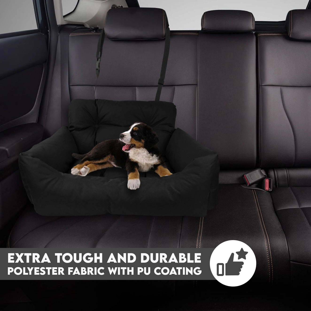 Precious Tails - Seat Belt Compatible Travel Pet Bed