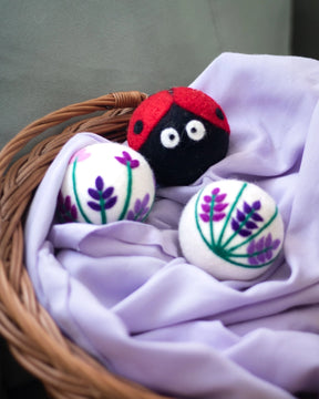 Friendsheep - Eco Dryer Ball Lavender Fields with Lady Bug (Set of 3)