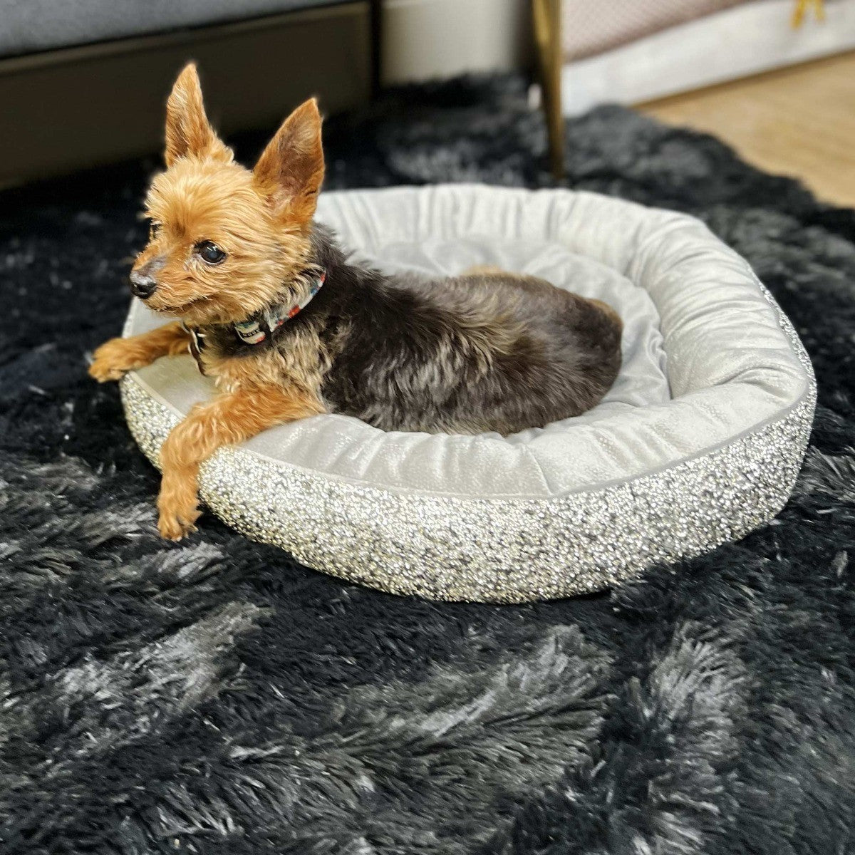 Pet Bed Round Velvet Fabric