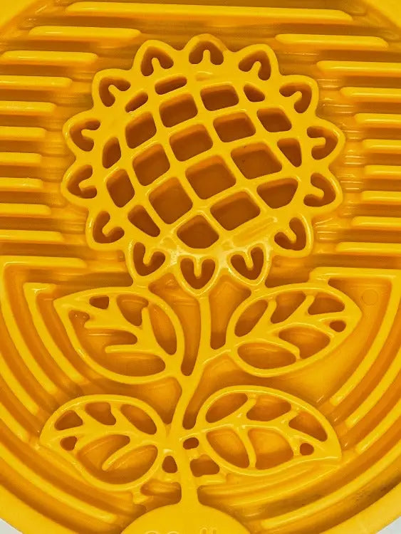 Enrichment Dog Tray Lick Mat - Earth Sunflower Design