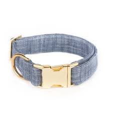 Dog Collar Chambray Blue