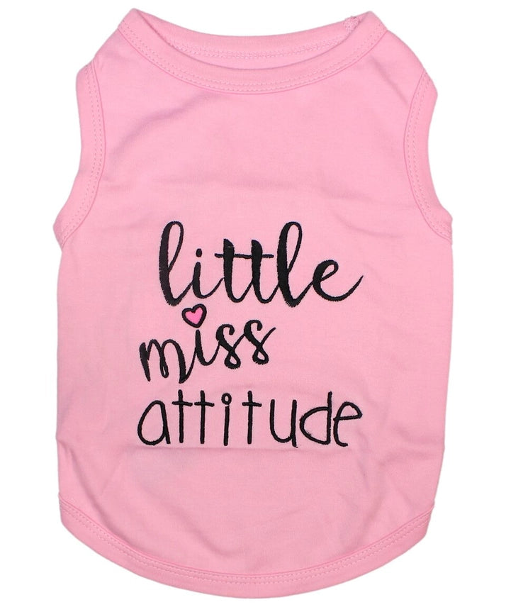 Dog T-Shirt Little Miss Attitude