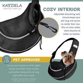 Pet Carrier Expandable Sling for Small Dogs & Cats