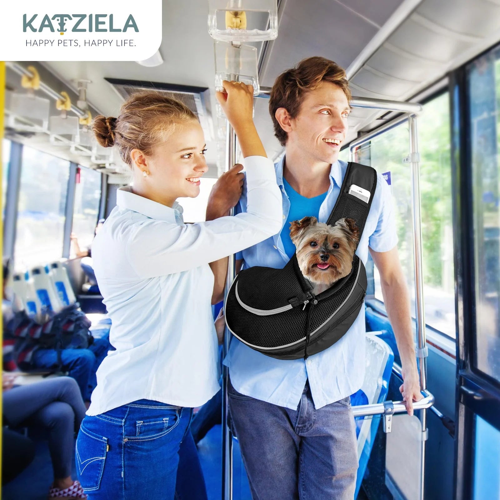 Pet Carrier Expandable Sling for Small Dogs & Cats