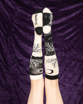 FootClothes LLC - Socks As Above So Below Tree Knee High