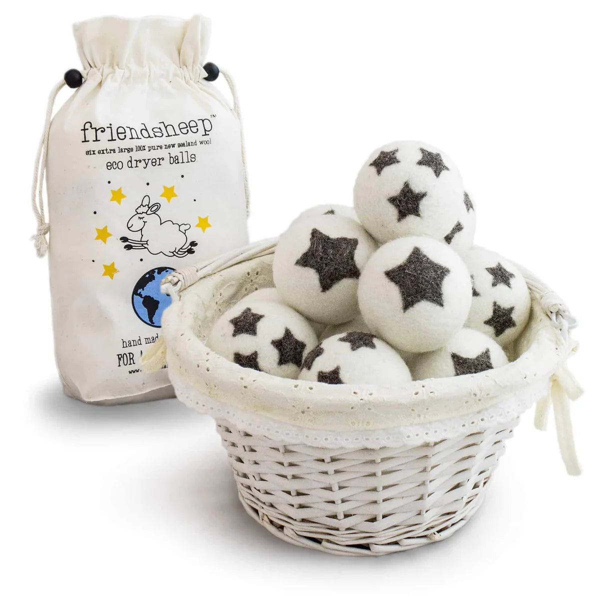 Friendsheep - Eco Dryer Ball Stars Galore (Set of 6 with Bag)