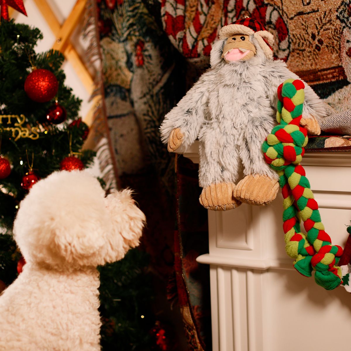 Holiday Braided Fleece Tug