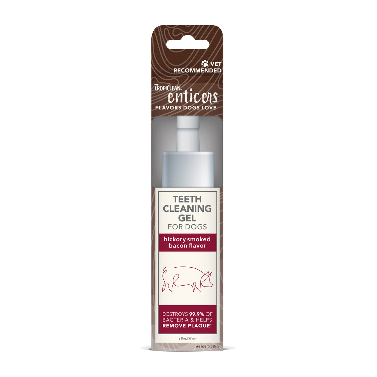 Tropiclean - Enticers Hickory Smoked Bacon Teeth Cleaning Gel For Dogs