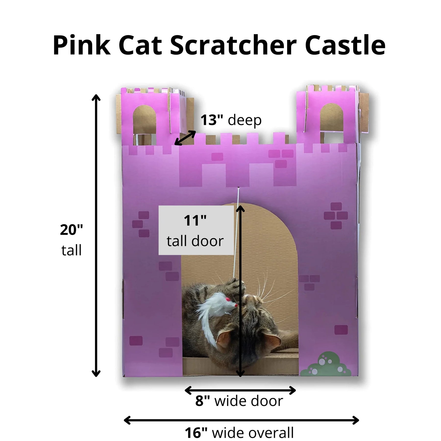 Midlee - Pink Castle Cat Scratcher House