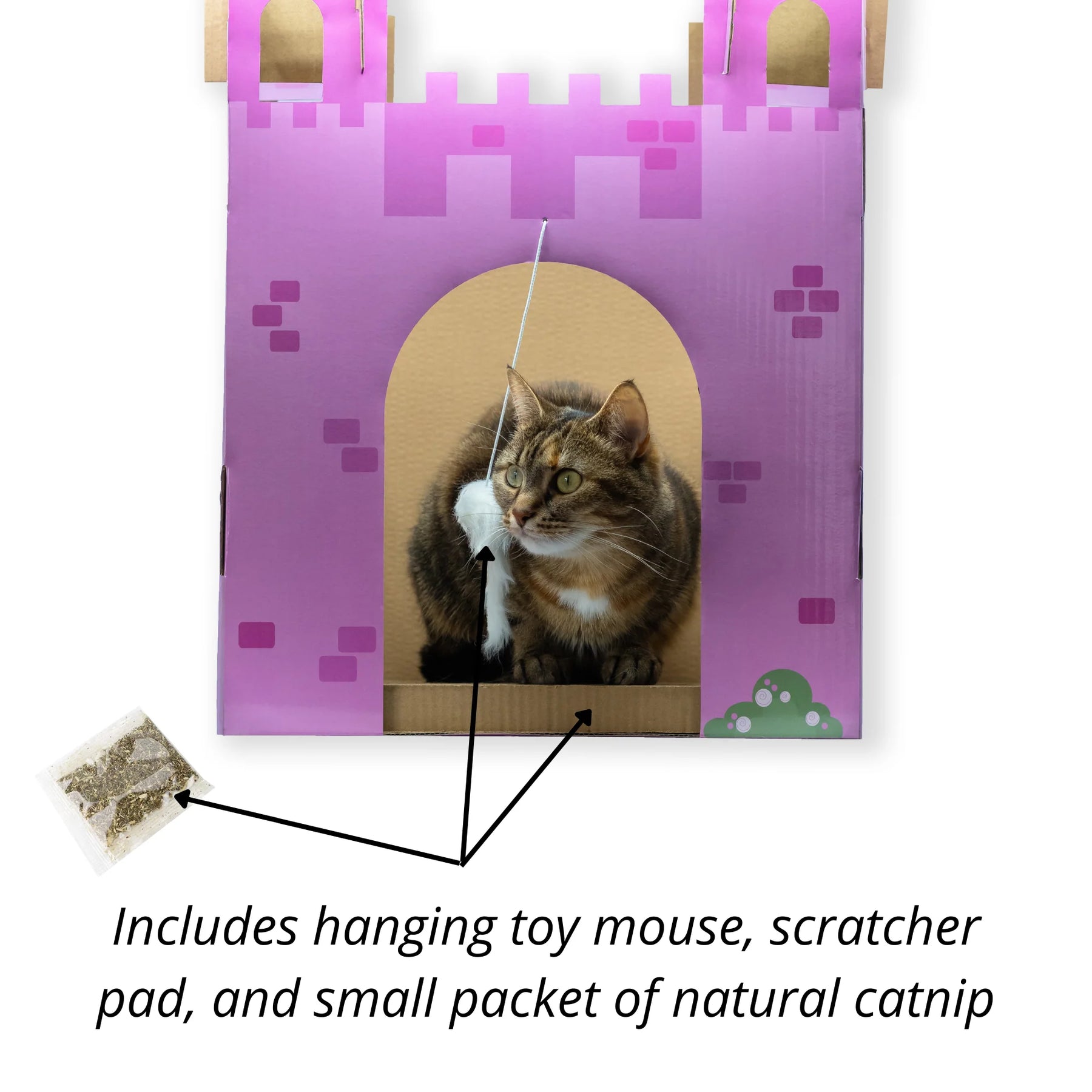 Midlee - Pink Castle Cat Scratcher House