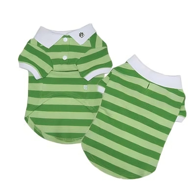 Dogo Pet - PP Stripe Polo Shirt Green