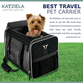 Airline Approved Quilted Companion Carrier Cat & Dog Gray