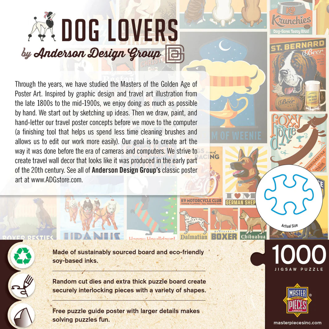 Dog Lovers by Anderson Design Group - 1000 Piece Jigsaw Puzzle