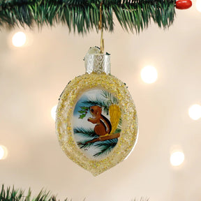 Old World Christmas - Squirrel on Walnut Ornament