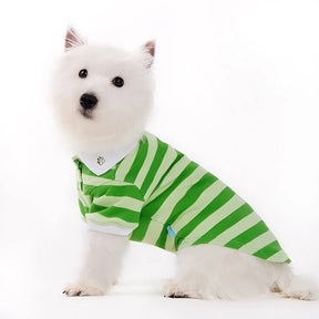 Dogo Pet - PP Stripe Polo Shirt Green