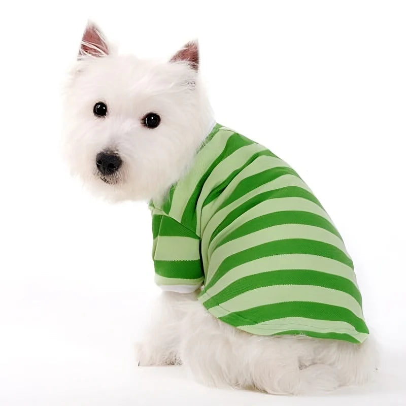 Dogo Pet - PP Stripe Polo Shirt Green