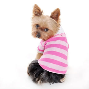 Dogo Pet - PP Stripe Polo Shirt Pink