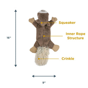 Tall Tails - Squirrel Stuffless With Inner Rope & Squeaker In Head