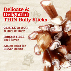 Bully Sticks Extra Thin 6" Odor Free