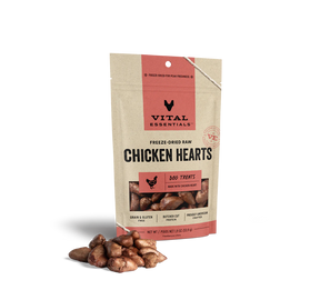 Vital Essentials - Chicken Hearts Freeze-Dried Raw Dog Treats