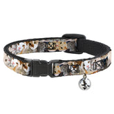 Buckle Down - Cat Collar Breakaway with Bell, Cat Faces