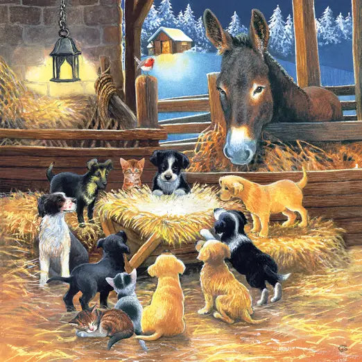 Puzzle Barnyard Nativity