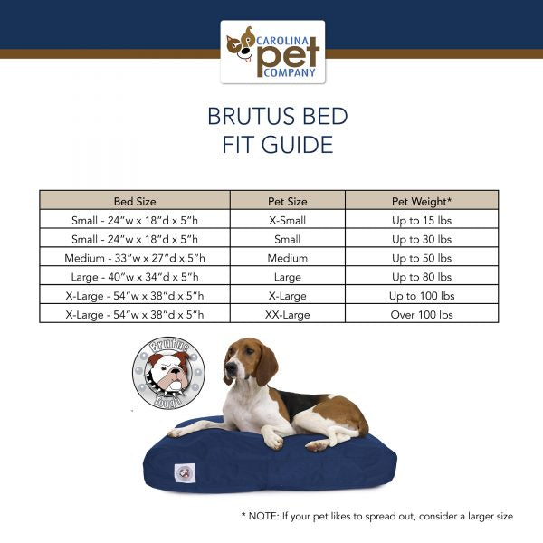 Carolina Pet - Brutus Tough Pet Napper Dog Bed, Dark Red