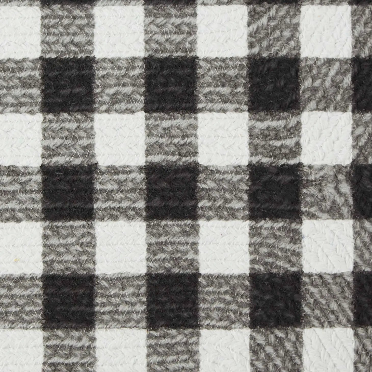 Mat Bone Shaped Buffalo Plaid Black & White